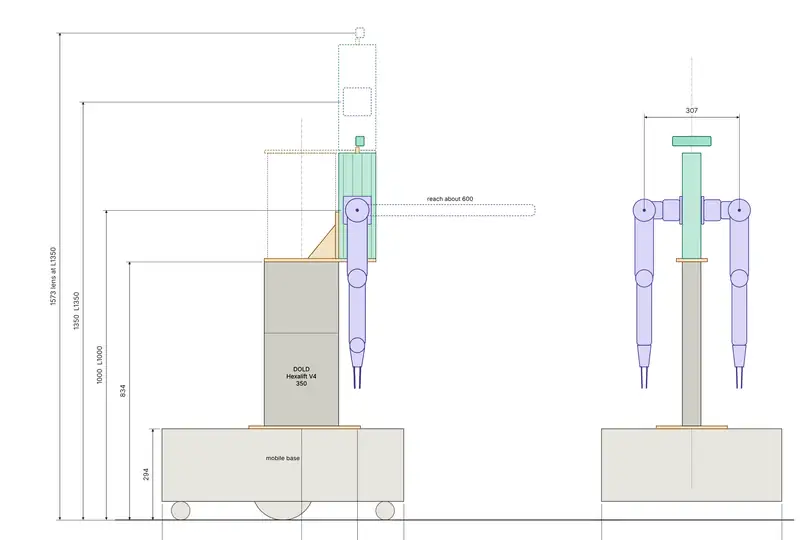 OpenAMRobot 2.0 general arrangement drawing
